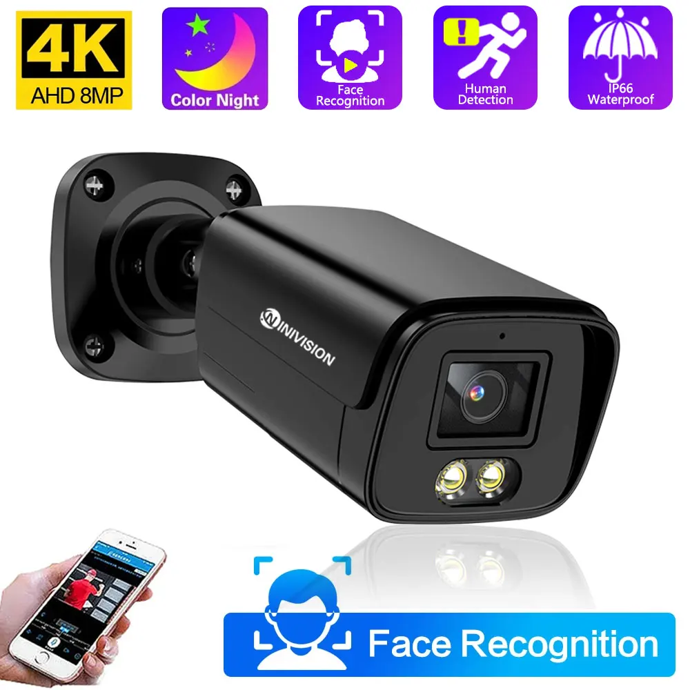 

AHD Camera 8MP 5MP Analog Color Night Vision Outside Street IP66 Waterproof Bullet 4K CCTV Security Surveillance AHD Camera