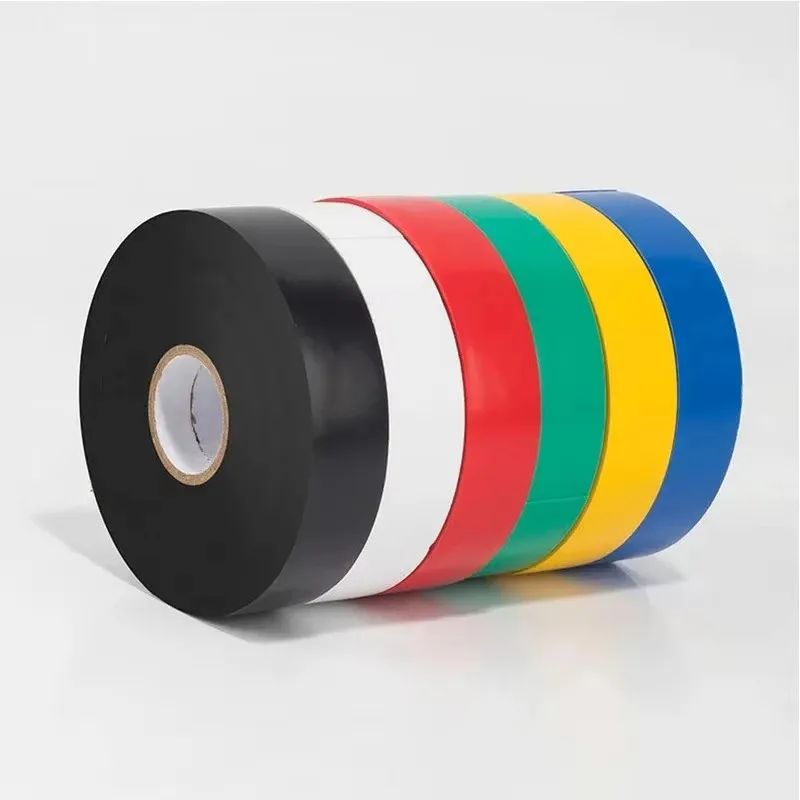 Fita elétrica colorida de 6 rolos, pvc, resistente ao desgaste, retardante de chamas, sem chumbo, isolante, à prova d'água, eletricista, branco, preto, vermelho, azul