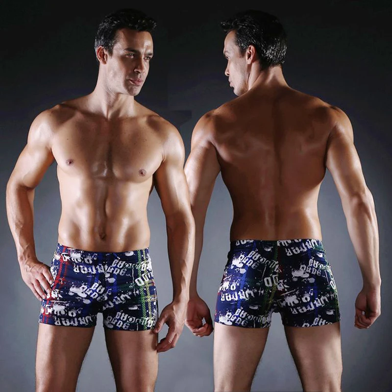 2024 Vintage Prints Bathing Suits Elastic Drawstring Swimming Shorts Plus Size 3XL Cool Men Swimwear Trunks Dropshipping