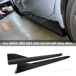 Dry Carbon Fiber Side Skirt Sill Insert Trim For BMW M3 G80 M4 G82 G83 Auto Racing Bumper Diffuser 2021-2024 MPerformance Bodyki