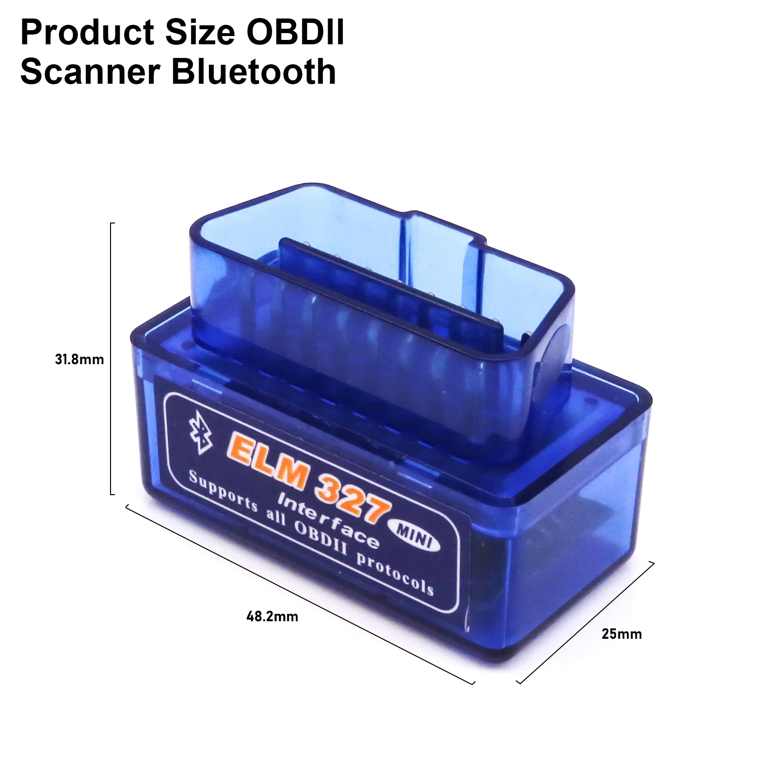 

OBD2 сканер ELM327 автомобильный диагностический детектор инструмент для считывания кодов V1.5 Bluetooth OBD 2 для Android IOS 16-контактный интерфейс