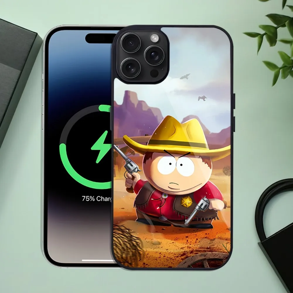 Funny S-South-Park Cute Phone Case For iPhone 11 Mini 12 13 Max 14 Plus 15 Pro Magesafe Magnetic Shell