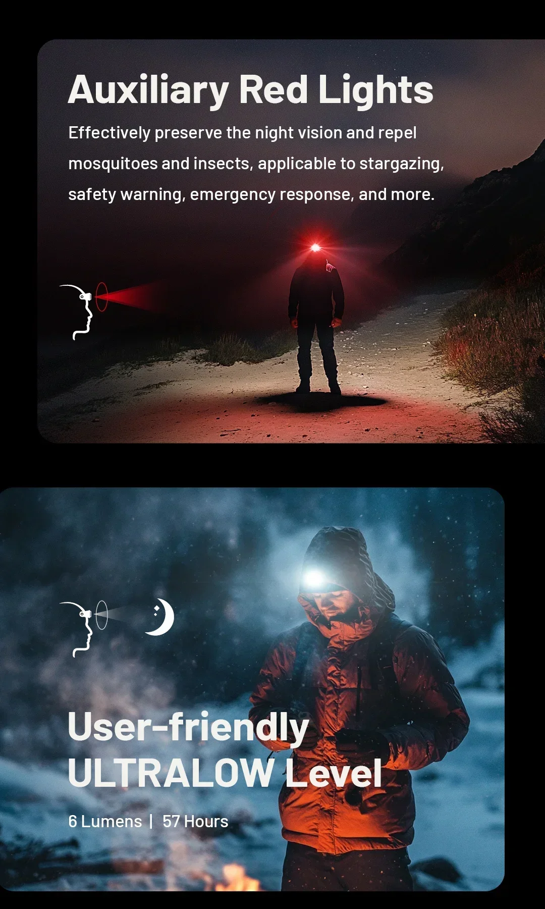 NITECORE NU27 Headlamp 600 Lm Running LED Headlight Working Head Lamp Hiking Lantern Flashlight Outdoor Waterproof Headlamp