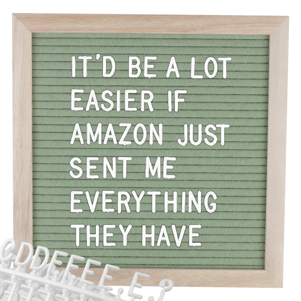 Convey Information Oak Wood Message Boards 10x10 Inch Letterboard 460 Letters Corkboard Felt Letter Board Home Decor