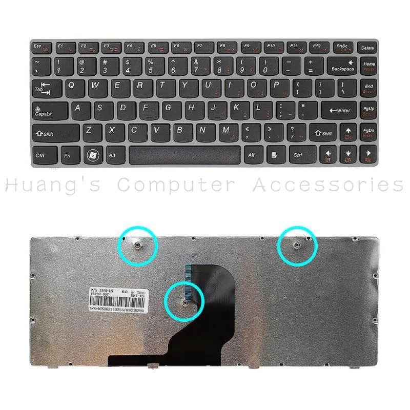 SS+US English Laptop Keyboard For Lenovo IdeaPad Z460 Z460A Z460G Z465 Z465A Z465G Replacement