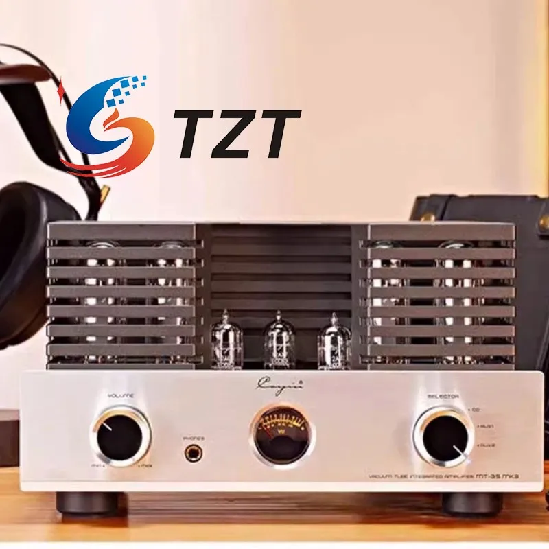 TZT MT-35 MK3 Amplificatore di potenza valvolare elettronico HiFi 36W + 36W 4xEL34 Amplificatore valvolare con VU Meter con/senza Bluetooth5.1