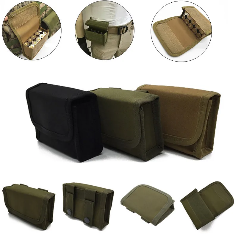 10 Round Shell Reload Holder Molle Pouch bag For 12 Gauge/20G Magazine Pouch Round Cartridge Holder Outdoor