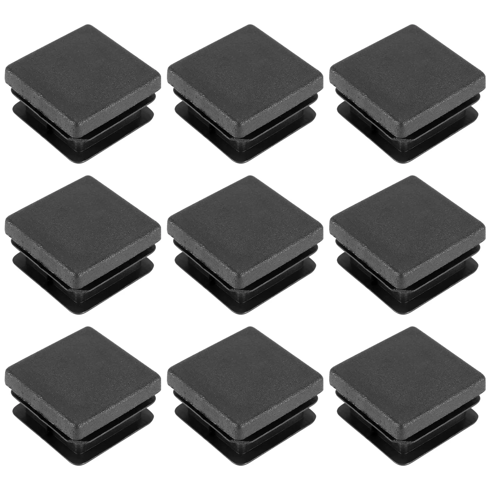 AC88-200Pcs 1 Inch Square Tube End Cap Plastic Plugs Tube End Caps Post Pipe Cap Cover Tubing Insert Chair Glide Plugs