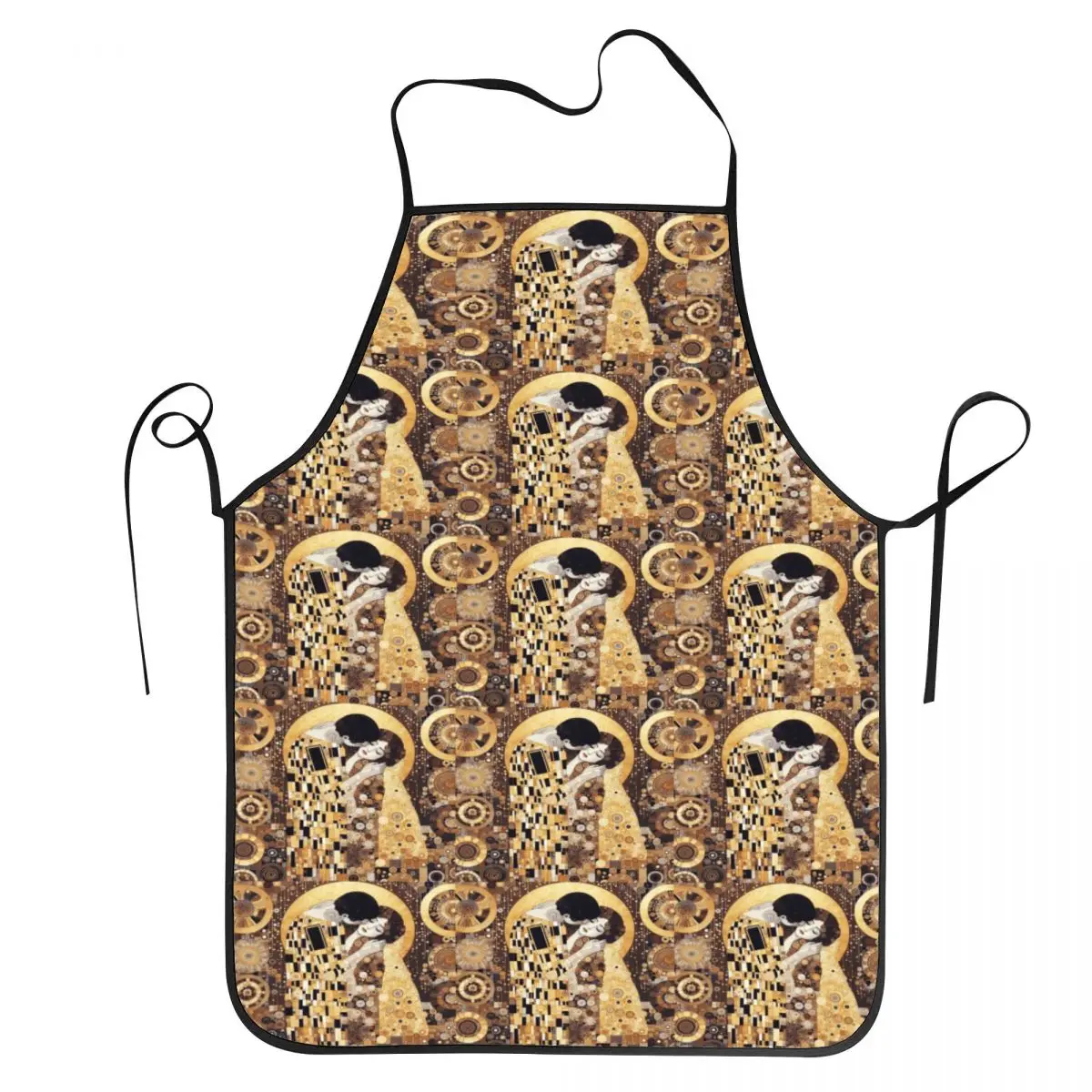 Gustav Klimt The Kiss Abstract Freyas Art Apron Chef Baking Tablier Sleeveless Bib Kitchen Cleaning Pinafore for Women Men