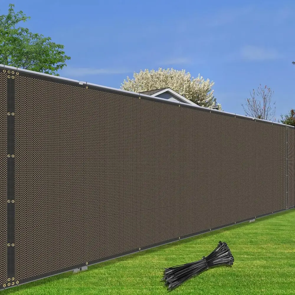 Coarbor 6' x 30' Fence Privacy Screen Heavy Duty Windscreen Fencing Mesh Shade Net Cover with Reinforced Bindings & Rustproof