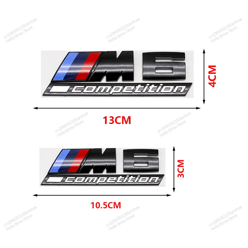 ABS Silver Glossy Black M1 M2 M3 M4 M5 M6 M7 M8 COMPETITION Emblem for BMW Thunder Edition Car Trunk badge logo Sticker Styling