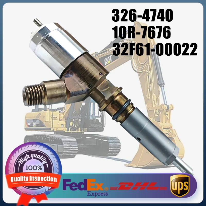 

High Quality Diesel Fuel Injector 326-4740 10R-7676 32F61-00022 for CAT 312D 315D 318D 319D and PERKINS Excavator C4.2 Engine