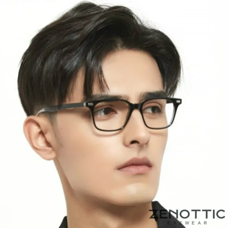 ZENOTTIC Fashion Trend Square Anti-Blue Light Men's Glasses Anti-Mobile Phone Computer Radiation