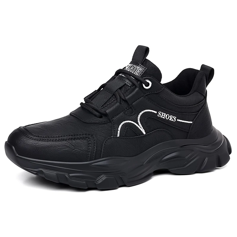 

Men's Shoes, Spring and Autumn Models, 2025 New Leather Sports Casual Shoes, Men's Lightweight Trendy Business Height-Increasing