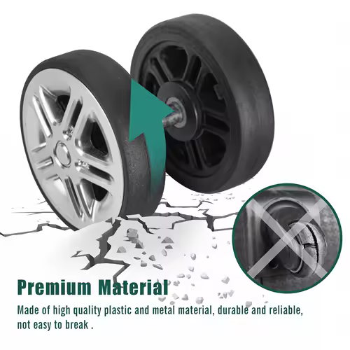 8Pcs Silver Luggage Wheel Replacement with Screw Travel Luggage Wheels Replacement Suitcase Parts 50mm Axles Caster Wheel Repair - Image 4
