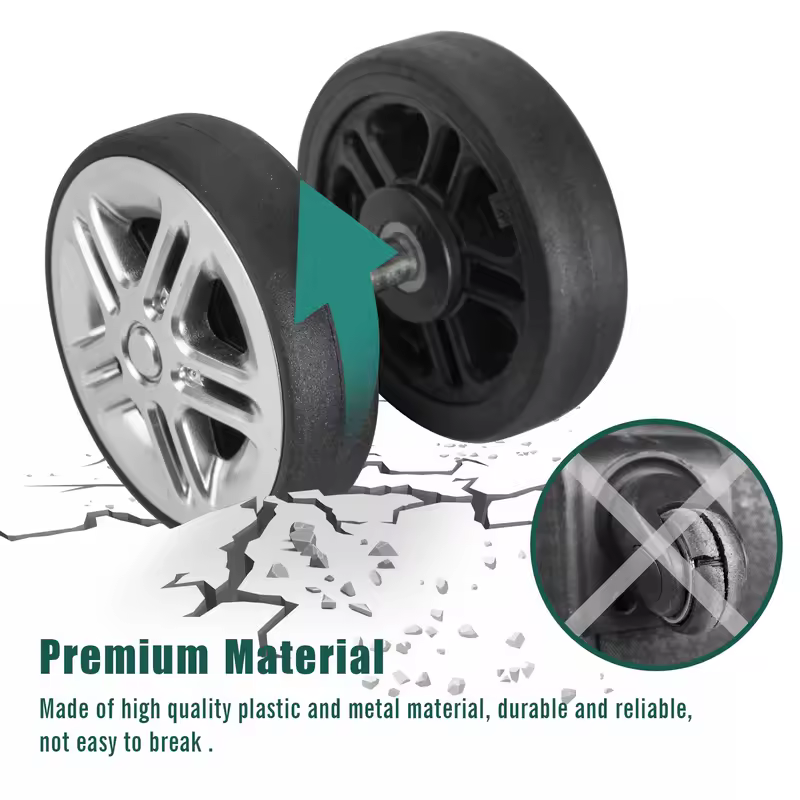 8Pcs Silver Luggage Wheel Replacement with Screw Travel Luggage Wheels Replacement Suitcase Parts 50mm Axles Caster Wheel Repair - Image 4