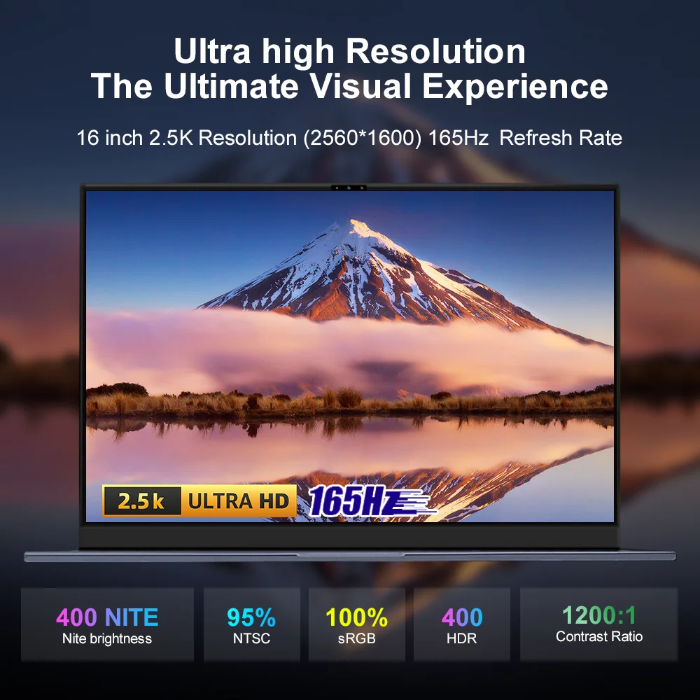 Ninkear 게이밍 오피스 노트북, N16 프로, 인텔 코어 i7-13620H,2.5K IPS ,WiFi 6 165Hz ,32GB RAM + 1TB SSD, 윈도우 11 노트북