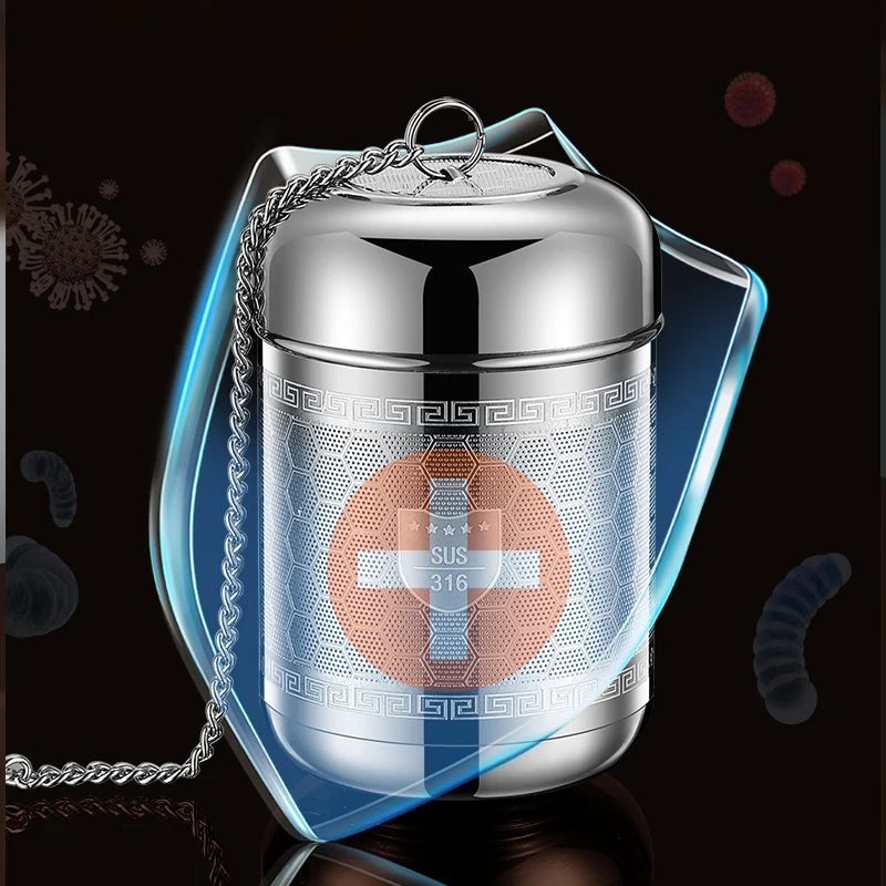 مصفاة شاي من الفولاذ المقاوم للصدأ 316 مع فلتر شاي عالي الكثافة لتخمير الشاي #5