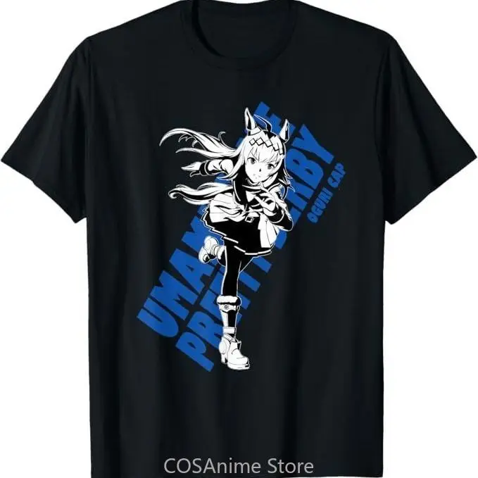 Camiseta Oguri Cap Tamamo Cross Pretty Derby Anime Cosplay, camiseta informal de manga corta con cuello redondo, camisetas informales para hombres y mujeres