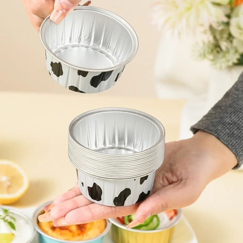 40 pçs folha de alumínio fritadeira de ar folha de alumínio tigela reutilizável portátil forno molde tigela redonda resistência de alta temperatura bandeja de cozimento de bolo