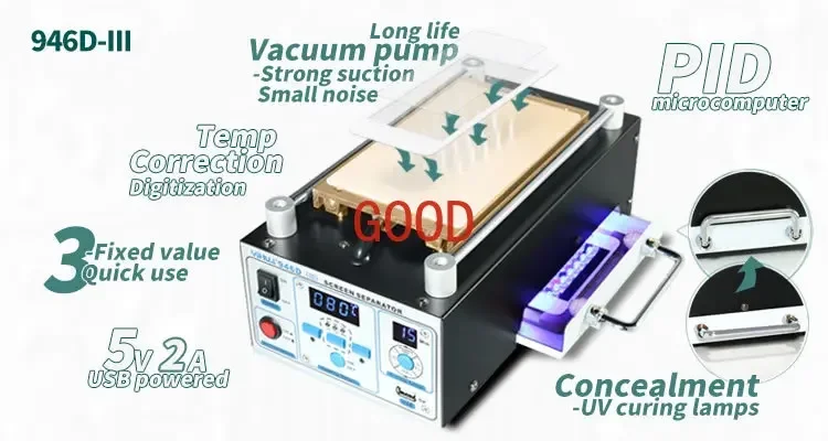 946D-III lcd touch screen glass separator machine to Repair Split Glass Touch Screen Digitizer