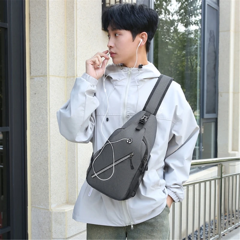 Fashion Boy Shoulder Bags Water Resistance Crossbody Bag Men Multi Functional Chest Bag Travel Sports Backpacks Handbag