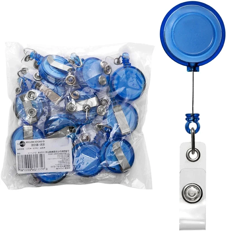 10pcs Retractable Badge Reels Badge Holder Retractable Clips for Working Permit ID Tag Pass Work Card Keys Badge Reel