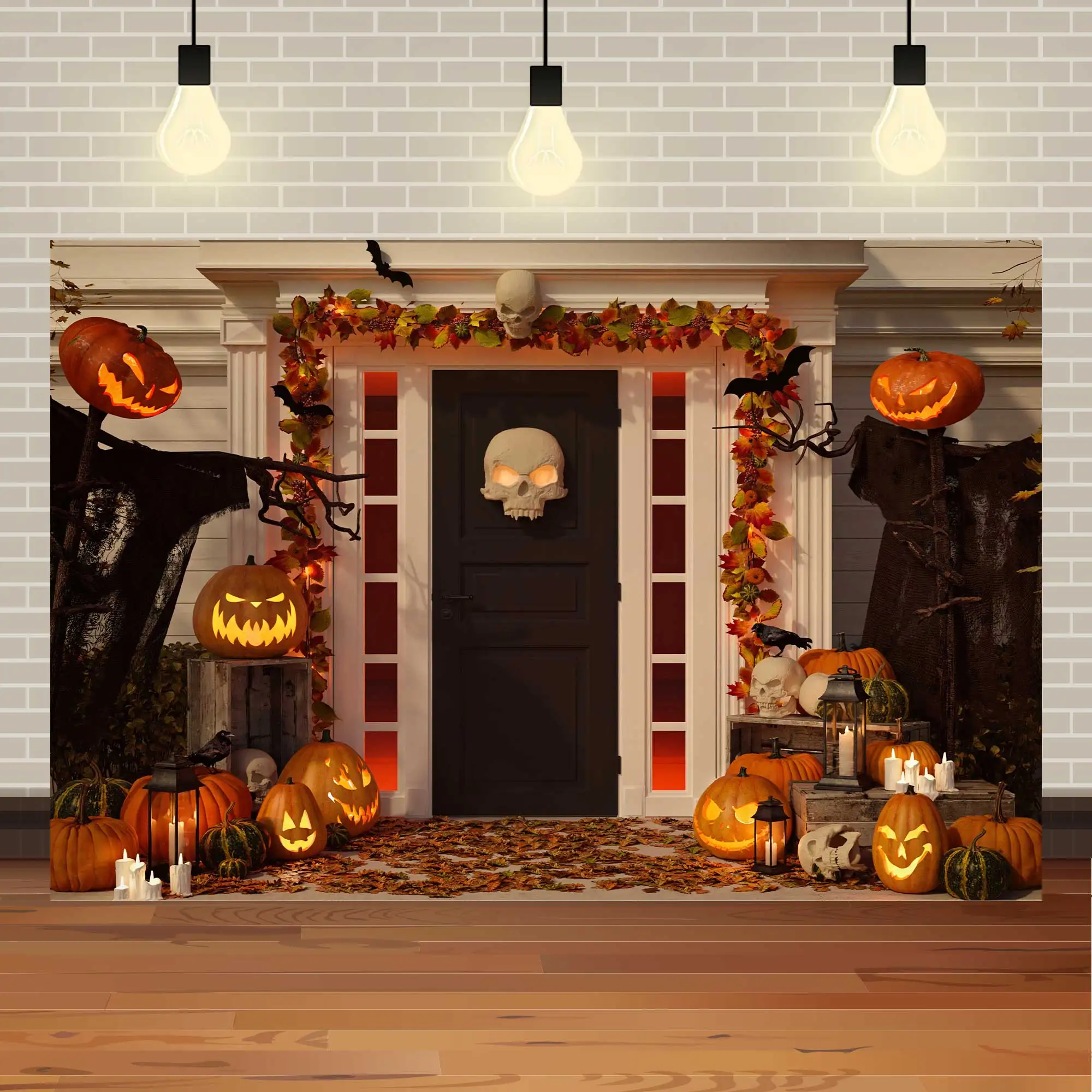 NeoBack Halloween Party Backdrop Baby Autumn Pumpkin Background Castle Skull Moon Photography Decor Photo Studio Phorocall