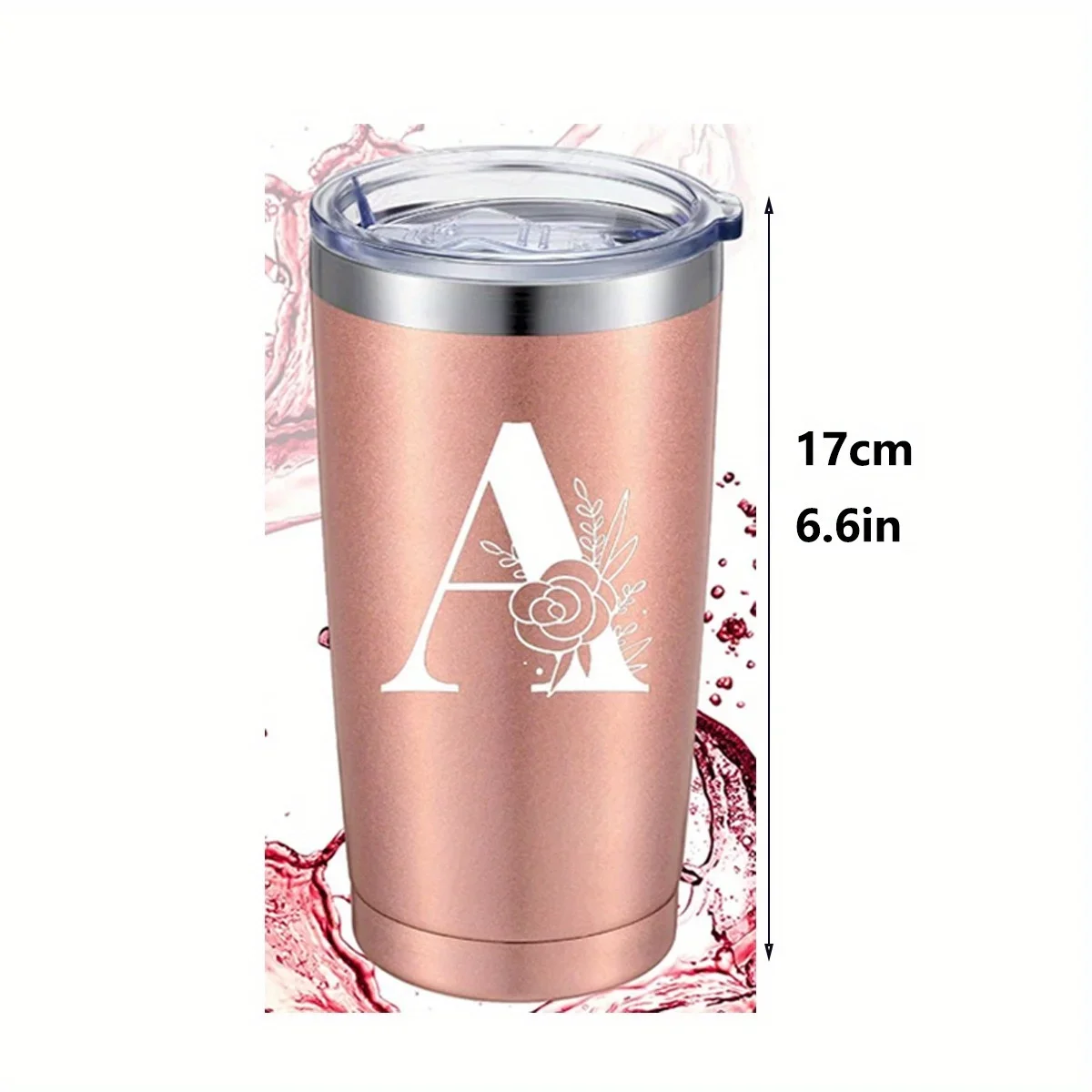 Letter mug 20 oz stainless steel insulated coffee cup suitable for weddings birthdays graduation parties and birthday gifts