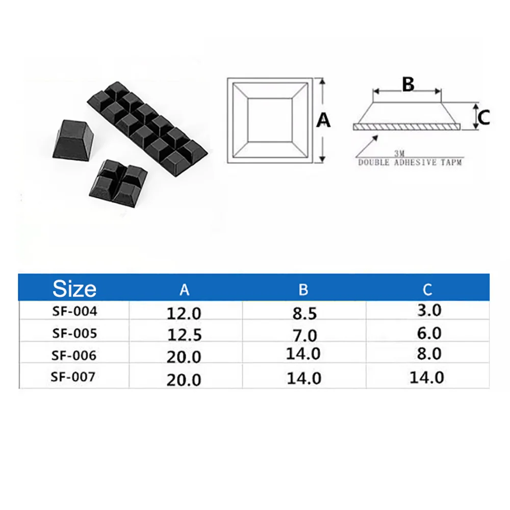 DIY 3M Self-Adhesive Silicone Rubber Leg Pads Silicone Rubber Furniture Anti-Skid Pad Foot Notebook Calculator Damper Buffer Pad