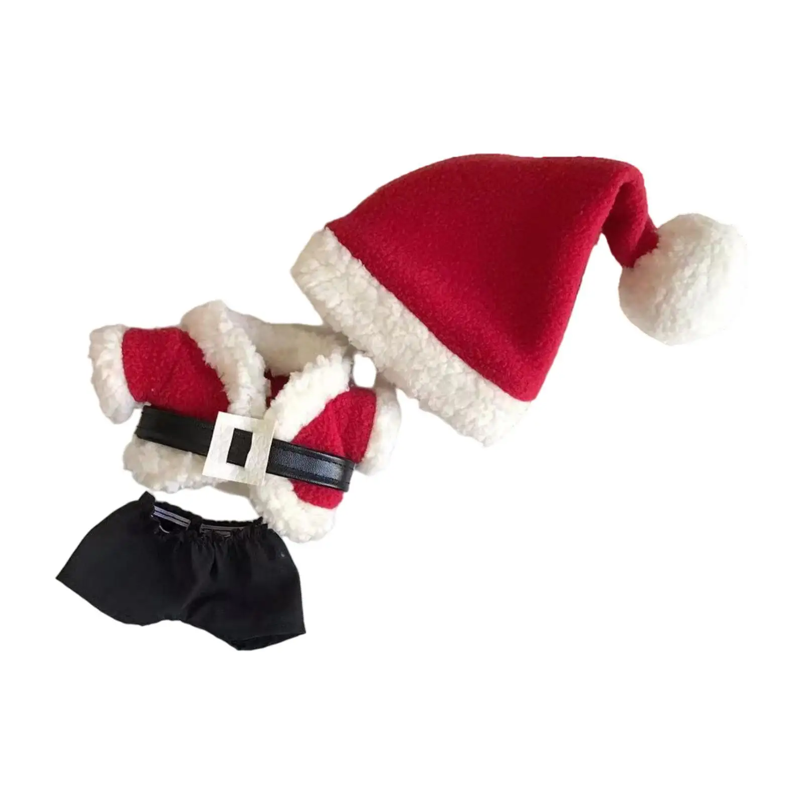 Doll Clothes for 17cm Plush Doll Santa Claus Clothes Photo Props Stylish Stuffed Animals Clothes Soft Doll Outifit Doll Clothing