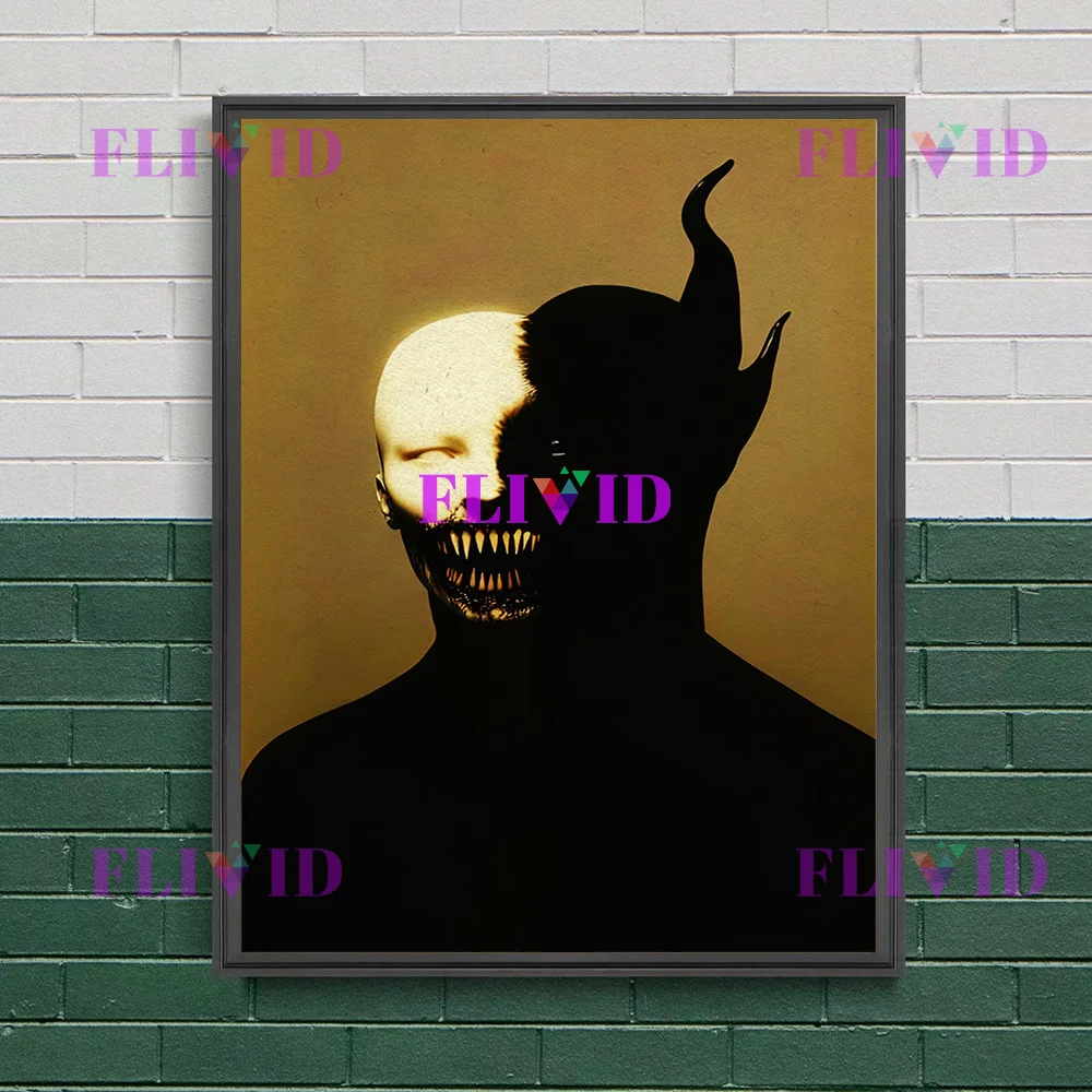 Black Quee,Medusa,Lost Souls,Satan,Pagan Witch Portrait Wall Art Canvas Painting,Creepy Demon Fantasy Art Poster Print Decor