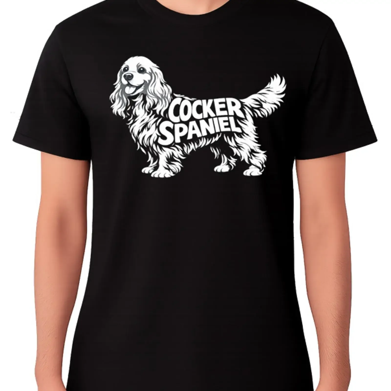 Cocker Spaniel Dog T Shirt Pet Lover Breed Art  vintage Washed Comfortable Unisex fashion Breathable graphic Soft Slightly