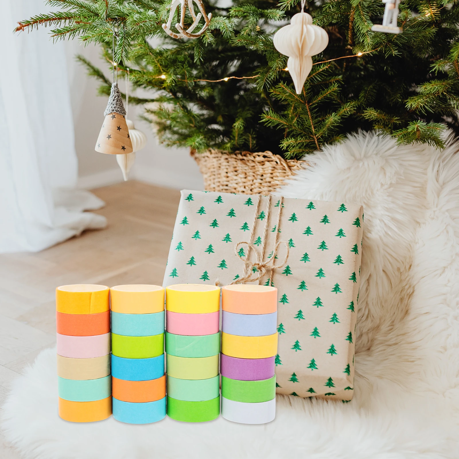 

Solid Color Washi Tape DIY Decorative Paper Tapes Grid Patterns Stickers Journaling Scrapbook Planner Albums Pure