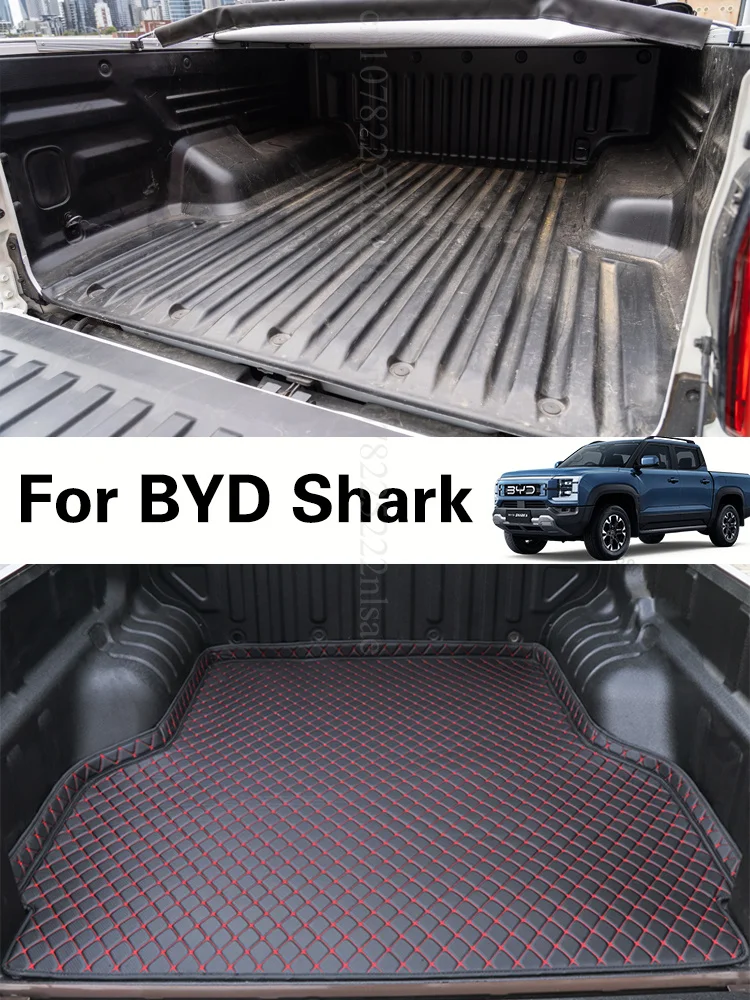 Leather Car Trunk Mat Accessories Anti-dirty Mat Waterproof Cargo Liner Trunk Conversion for BYD Shark 2026 Interior Accessories