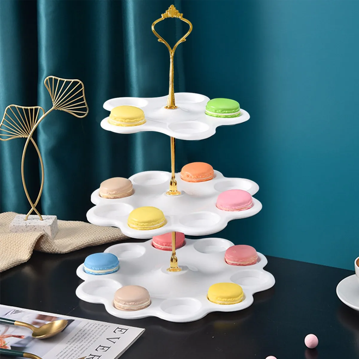 Detachable Cake Stand European Style 2/3 Tier Pastry Cupcake Fruit Plate Serving Dessert Holder Wedding Party Home Decor