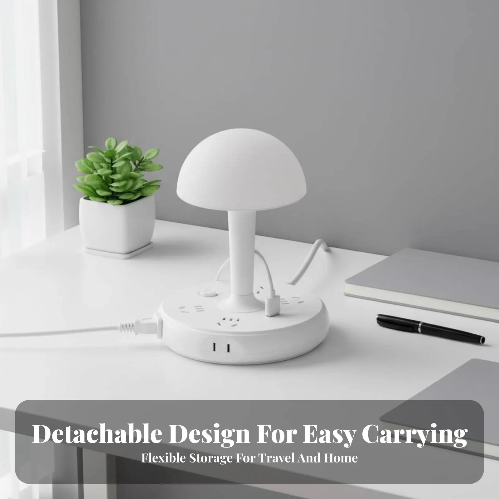 

Power Strip Lamp Multi-Functional Vocal Instruct Smart Socket Bedside Lamp Universal Serial Bus Hub Adjustable Brightness