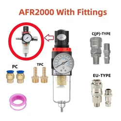 AFR2000 Pneumatic Filters For Air Compressor Moisture Separator Pressure Regulator Oil Water separators Unit