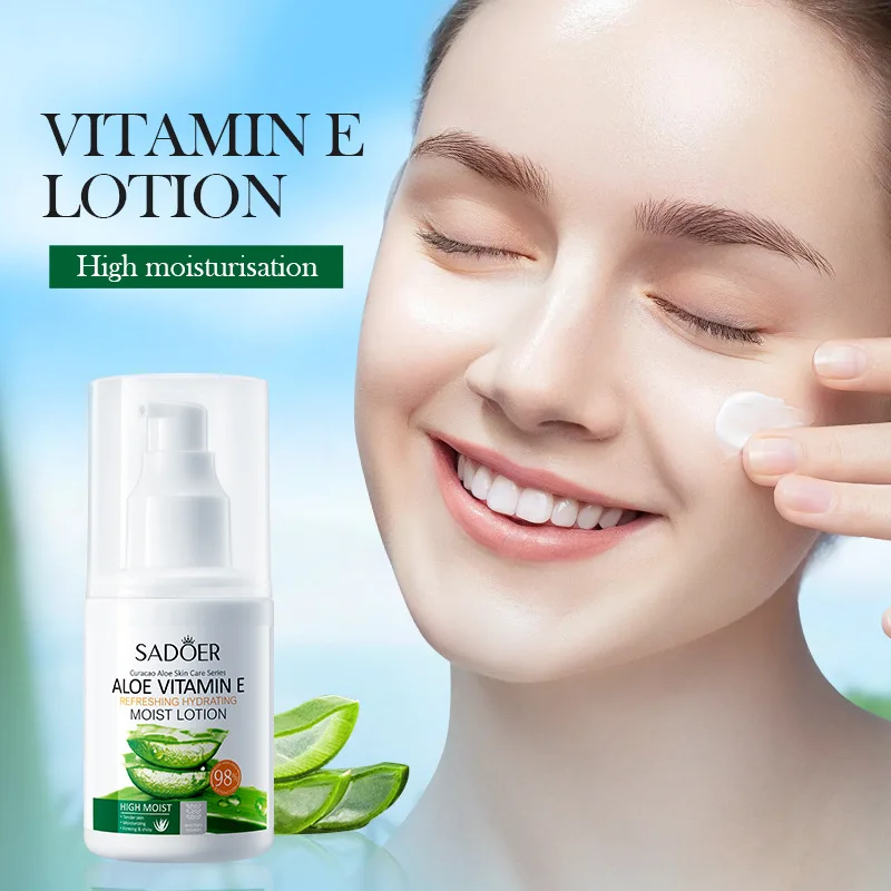 Moisturizing and Skin-Rejuvenating Aloe Vera Vitamin E Lotion, Deeply Moisturizes and Cares for the Skin, Activates the Skin and Resists Aging, Improves Dry and Rough Skin, Makes Skin Soft and Smooth, and Imparts a Beautiful Glow.