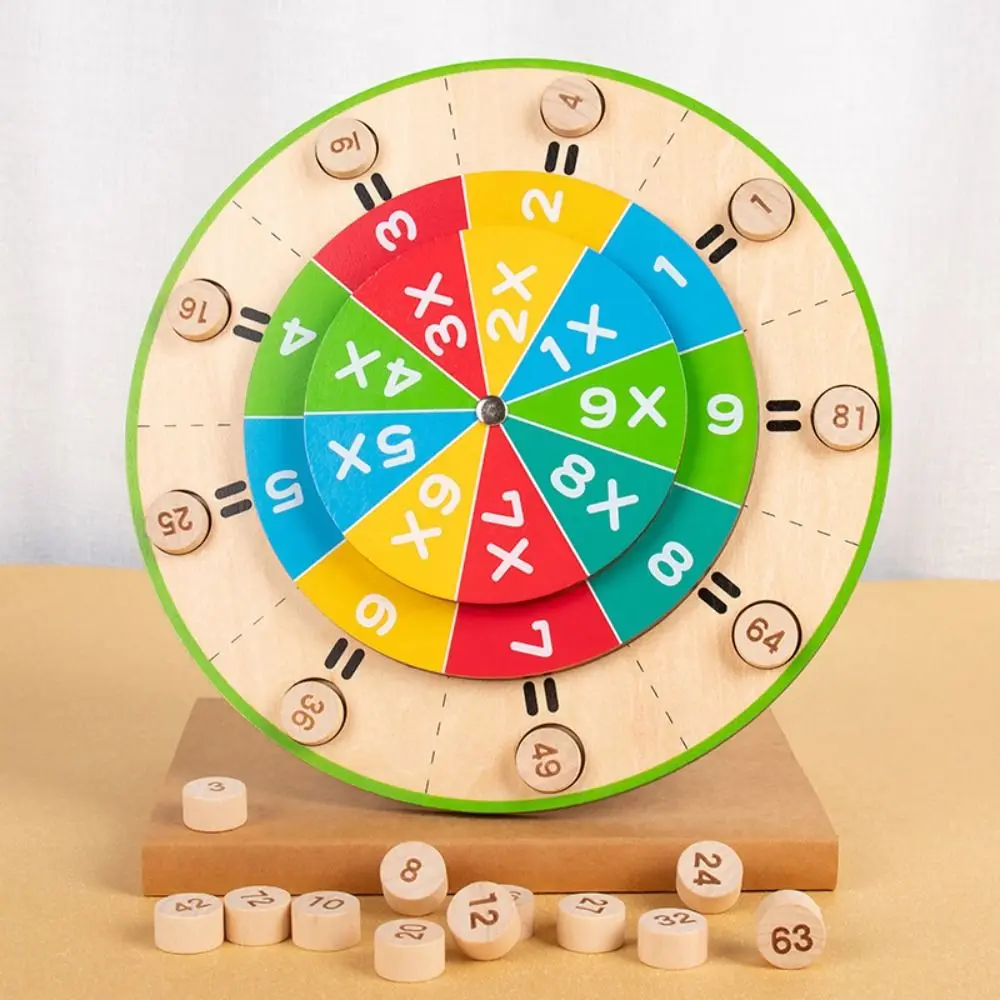 

Montessori Turntable Multiplication Board Math Multiplication Table Wooden Arithmetic Learning Early Educational