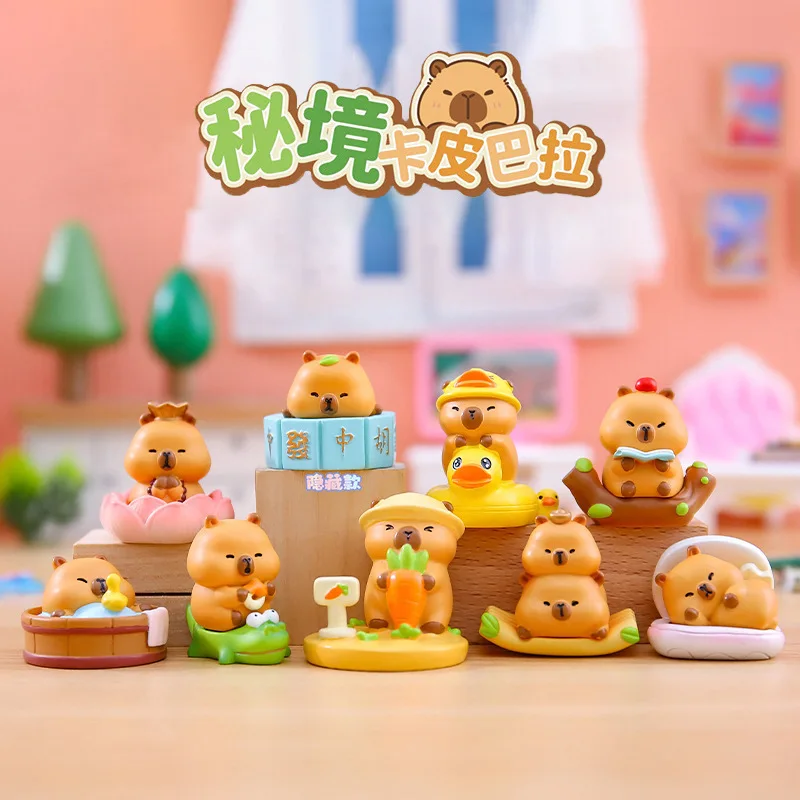 

New Secret Realm Capybara Blind Box Cute Dolphin Trendy Toy Figure Desktop Decoration Mysterious Surprise Box Birthday Gift