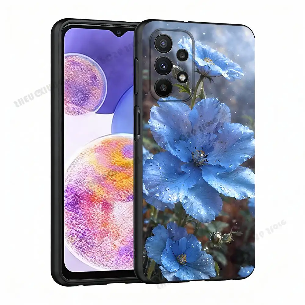Raindrop Flowers Silicone Protect Case For Samsung A21 31 51 53 20 22 30 32 42 50 70 Cover