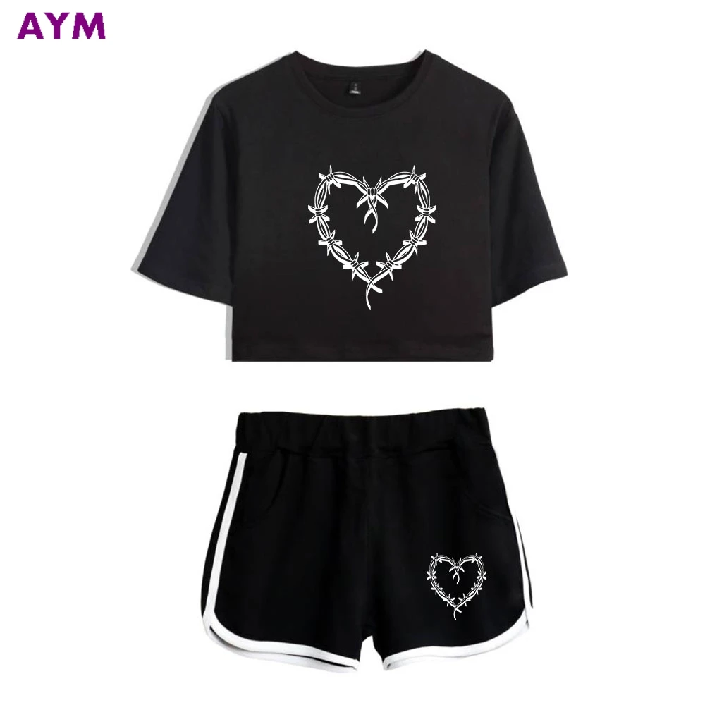 2024 New Karol G Bichota logo Merch Tops Two Piece Set Shorts+Lovely TShirt Harajuku Streetwear Girl Sets Fashion Tee