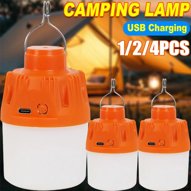 التخييم في الهواء الطلق LED مصباح المحمولة LED مصابيح كهربائية 3 طرق الإضاءة أضواء ليلية USB قابلة للشحن خيمة طوارئ فانوس مصابيح #1