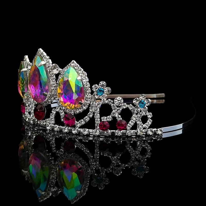 Bride Wedding TiarasBaroque Headpiece AB Crystal Rhinestone Crown Girl Princess Diadem Wedding Photography Hair Accessories