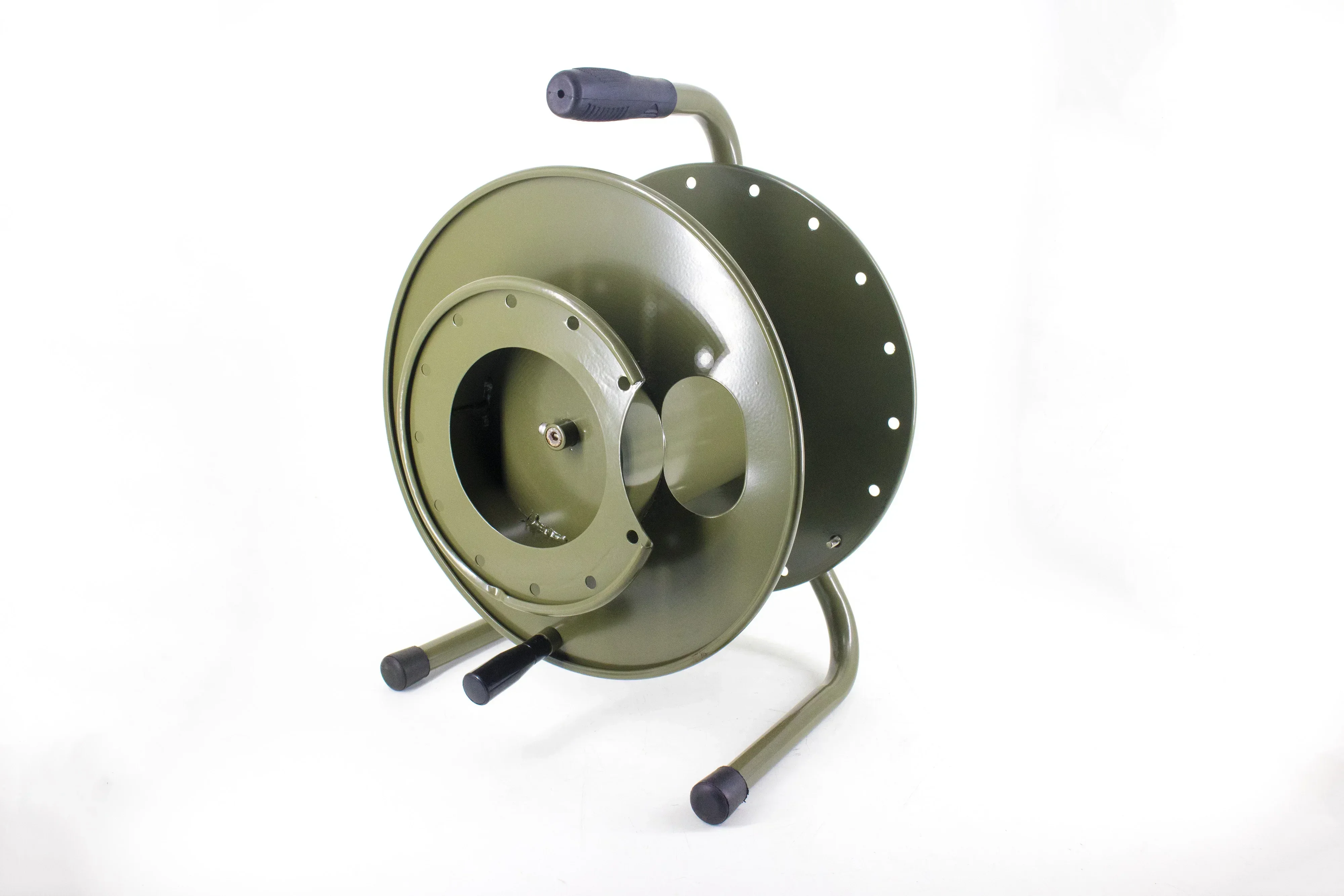 ST-03 Portable 300M Metal Cable Drum Reel Cart Outdoor harsh environment Retractable harsh environment Spool Winding for Fiber