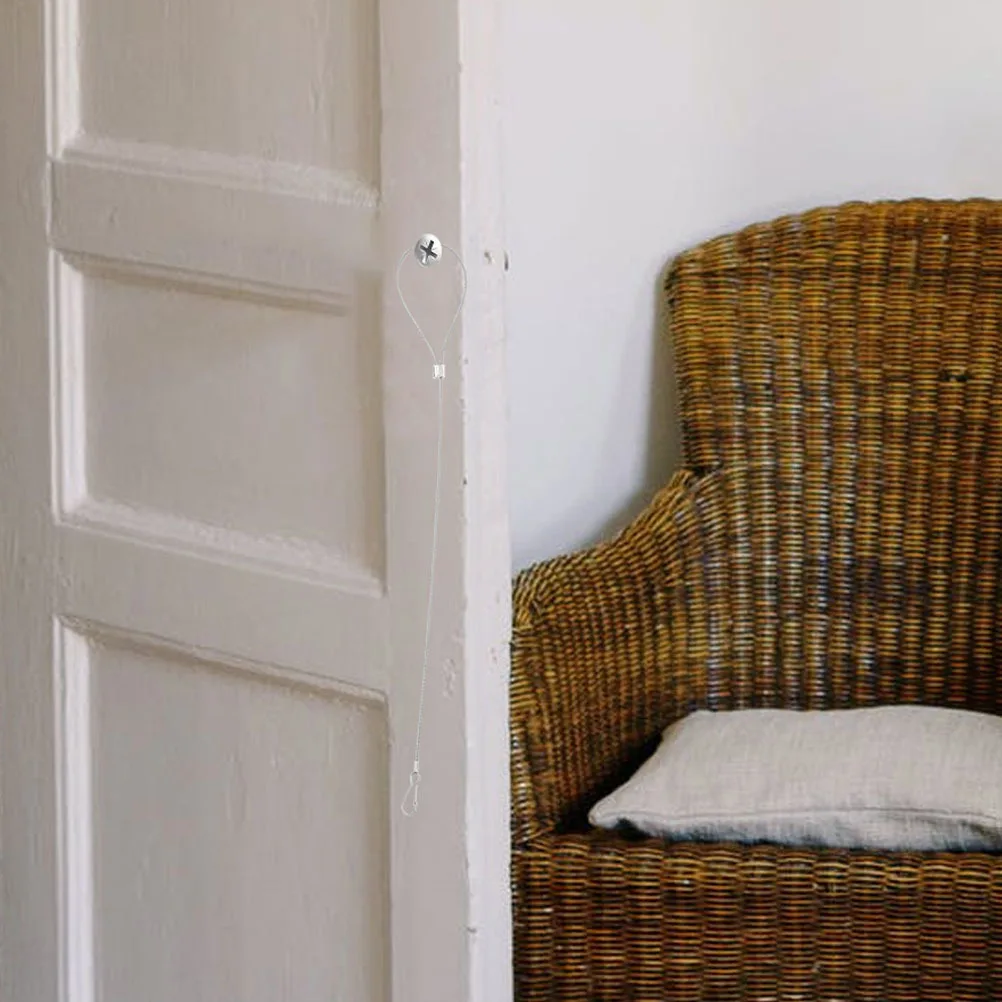 5 قطعة كابل البوابة الفولاذ المقاوم للصدأ قابل للتعديل لحديقة سياج ساحة المعادن سحب بوابة مزلاج سلسلة لحديقة الحبل الأجهزة الأمنية