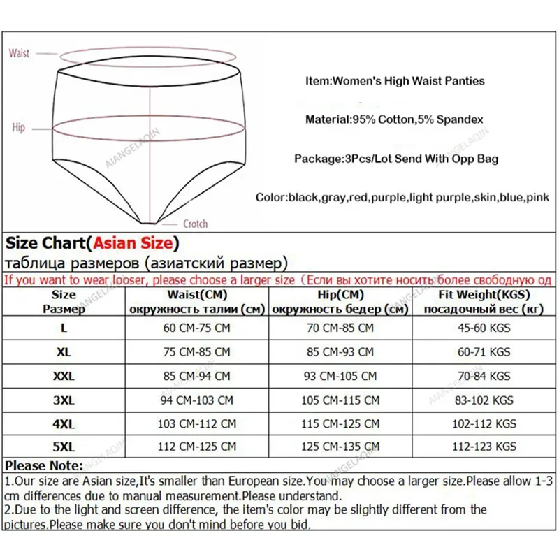 Plus Size Panties Women\'s High Waist Abdominal Underwear Cotton Seamless Briefs Girls Underpant Sexy Lingeries for Female L-5XL