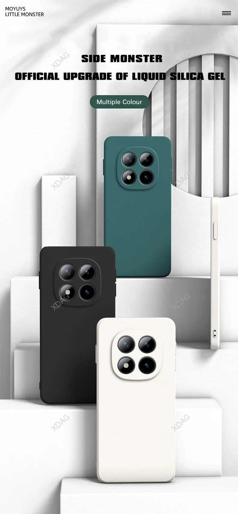 Luxuriöse Original-Handyhülle für Xiaomi Redmi Note 15 Pro Plus Pro+ Note15 15Pro 5G Flüssiges Silikon Weiche Einfache Rückseiten-Abdeckung Funda – Detail 1