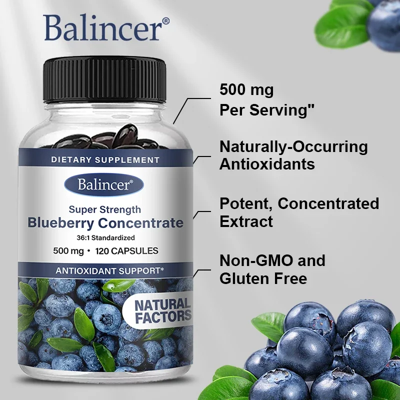 Balincer Blueberry Extract Boosts Immunity, Supports Brain and Eye Health, Non-GMO